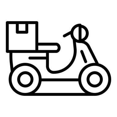 Moped ev dağıtım simgesi, özet biçimi