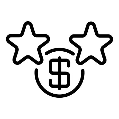 Bonus dolar yıldız simgesi, taslak biçimi