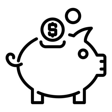 Domuz kumbarası bonus simgesi, taslak biçimi