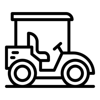 Büyük golf arabası ikonu, taslak tarzı