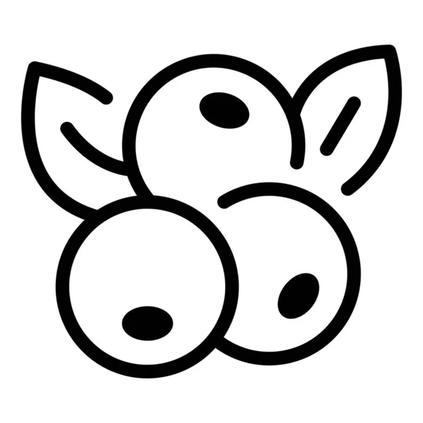Ikone der Eschenbeere, Umrissstil — Stockvektor