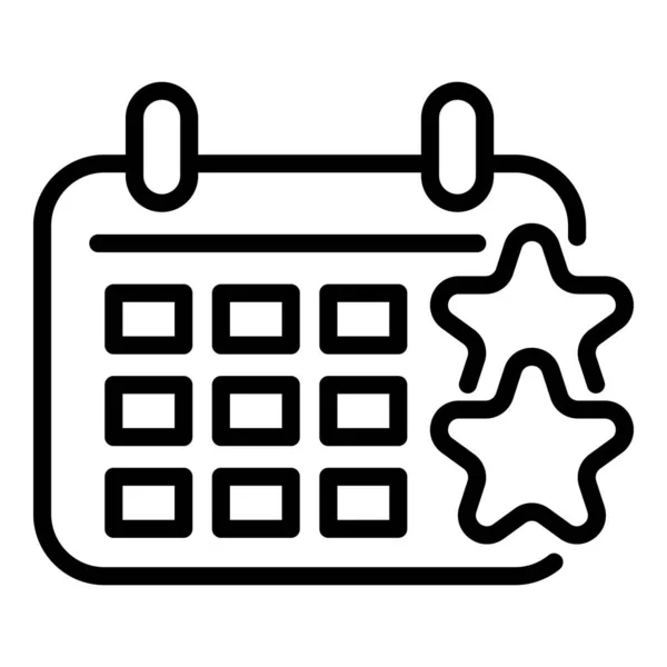 Bonus calendar icon, outline style — Stock Vector