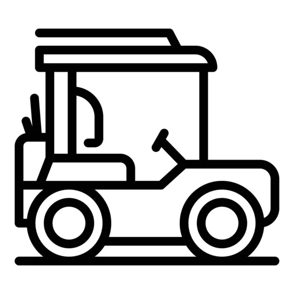 Golf Auto-Symbol, Outline-Stil — Stockvektor