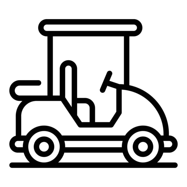 Icono de carrito de golf, estilo de esquema — Archivo Imágenes Vectoriales