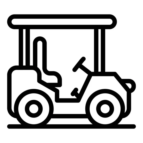 Значок гольф-атв, стиль наброска — стоковый вектор