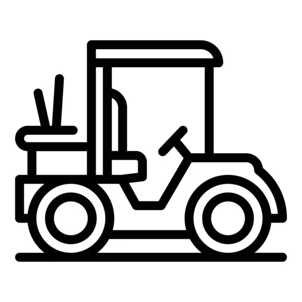 Golfer Fahrzeug-Ikone, Outline-Stil — Stockvektor