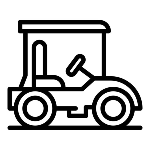 Recreation golf cart icon, outline style