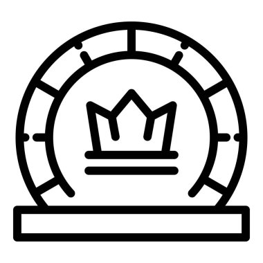 Taç para simgesi, taslak biçimi