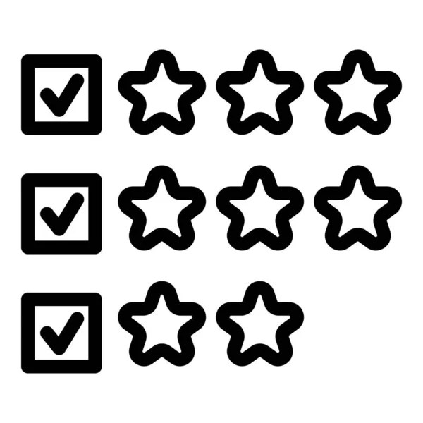 Stars rating icon, outline style — Stock Vector