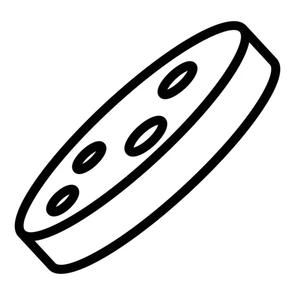 Gezicht spons pictogram, omtrek stijl — Stockvector