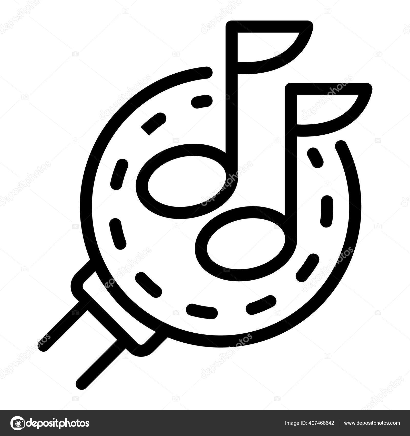 Suche Nach Musiknoten Symbol Umrissstil Vektorgrafik Lizenzfreie Grafiken C Ylivdesign Depositphotos