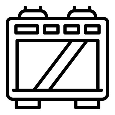 Mutfak sobası simgesi, taslak biçim