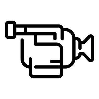 Film endüstrisi kamera simgesi, taslak biçimi