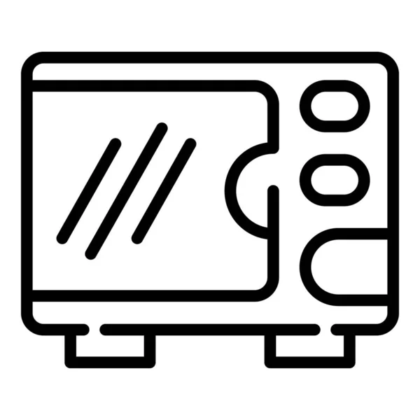 Icono de microondas eléctrico, estilo de contorno — Vector de stock