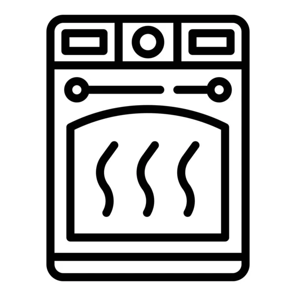 Kitchen stove gas icon, outline style — Stock Vector