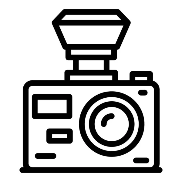 Ícone da câmara de vídeo, estilo esboço — Vetor de Stock