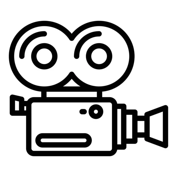 Icono de cámara de vídeo digital, estilo de esquema — Archivo Imágenes Vectoriales