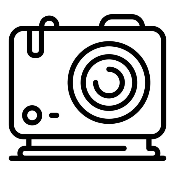 Иконка камеры, стиль контура — стоковый вектор