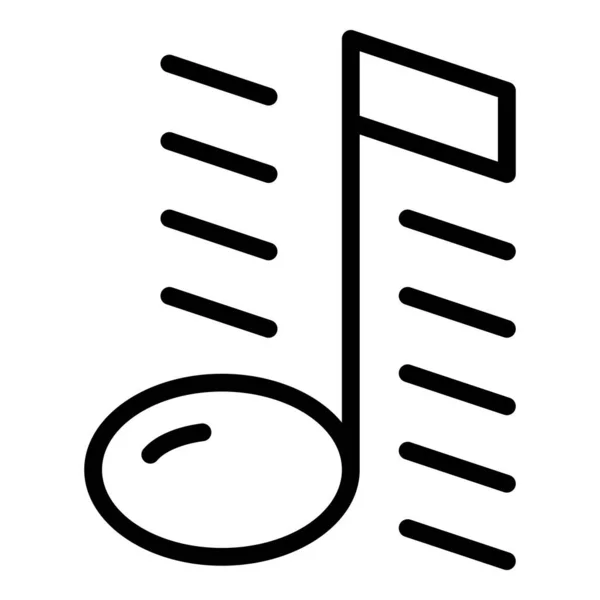 Icône de note musicale, style contour — Image vectorielle
