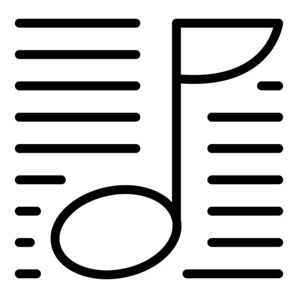 Icône de la galerie musicale, style contour — Image vectorielle