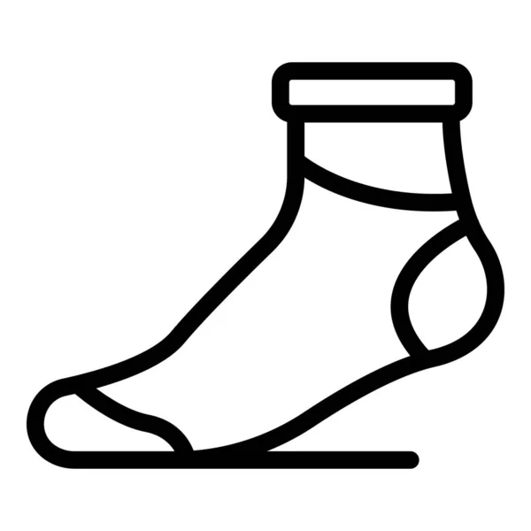 新しい靴下のアイコン、アウトラインスタイル — ストックベクタ
