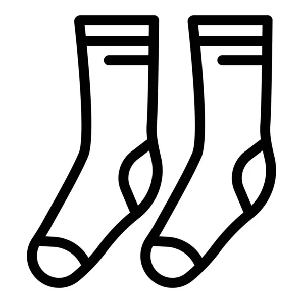 Kış çorapları ikonu, taslak biçimi — Stok Vektör