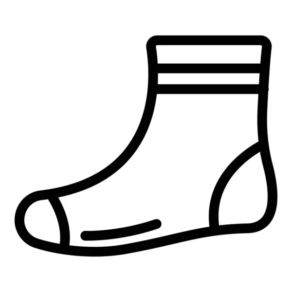 Calzatura icona calzino, stile contorno — Vettoriale Stock