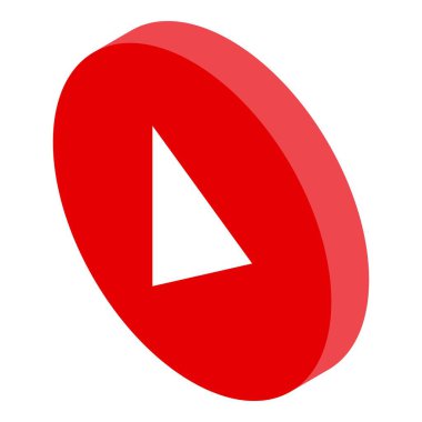 Podcast çalma düğmesi simgesi, izometrik biçim