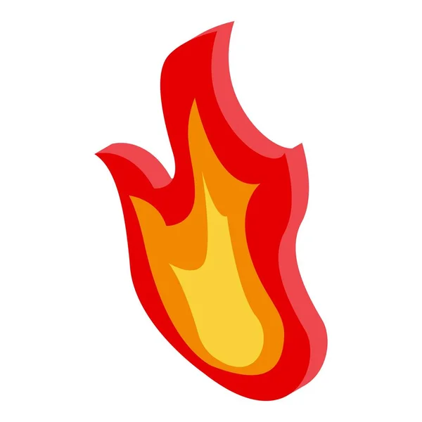 Icono de fuego de la parrilla, estilo isométrico — Vector de stock