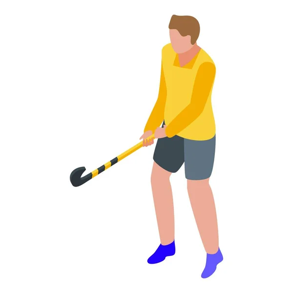 Ikona Hurling player, izometrický styl — Stockový vektor