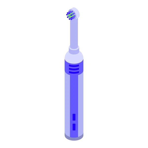 Dikkat elektrikli diş fırçası simgesi, izometrik biçim — Stok Vektör
