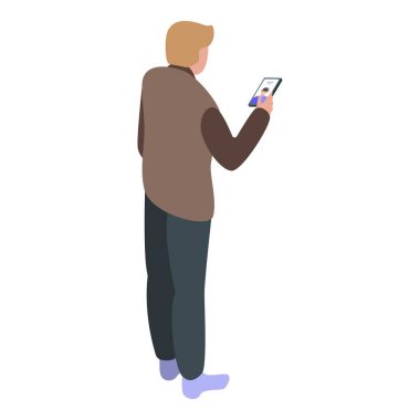 Sokak video çağrı simgesi, izometrik biçim