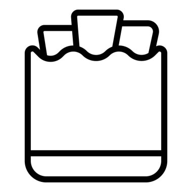 Kağıt eco çanta simgesi, özet biçimi