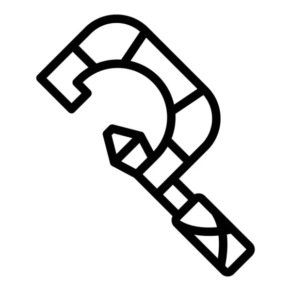 Icono del micrómetro, estilo de contorno — Vector de stock