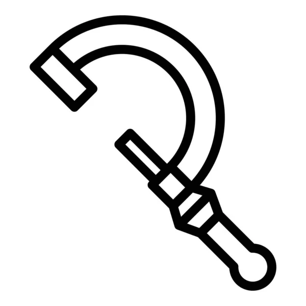 Konstruktion Mikrometer Symbol, Umriss Stil — Stockvektor