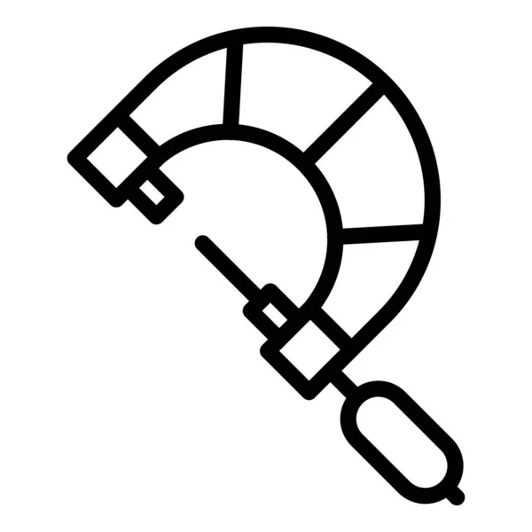 Craft Mikrometer Symbol, Umriss Stil — Stockvektor