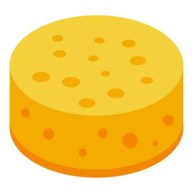 Tekerlek peyniri simgesi, izometrik stil