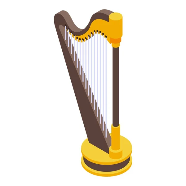 Schoolharp icoon, isometrische stijl — Stockvector