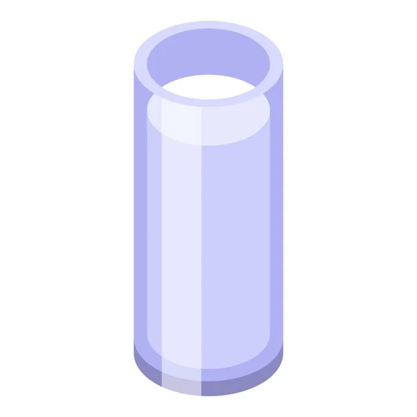 Icône en verre de lait, style isométrique — Image vectorielle