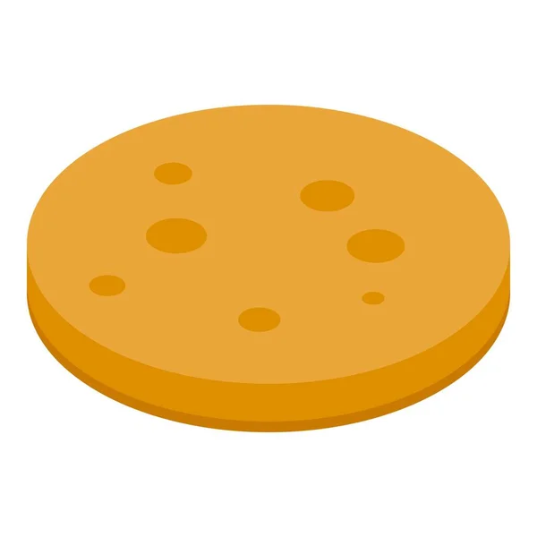 Salami-Käse-Ikone, isometrischer Stil — Stockvektor