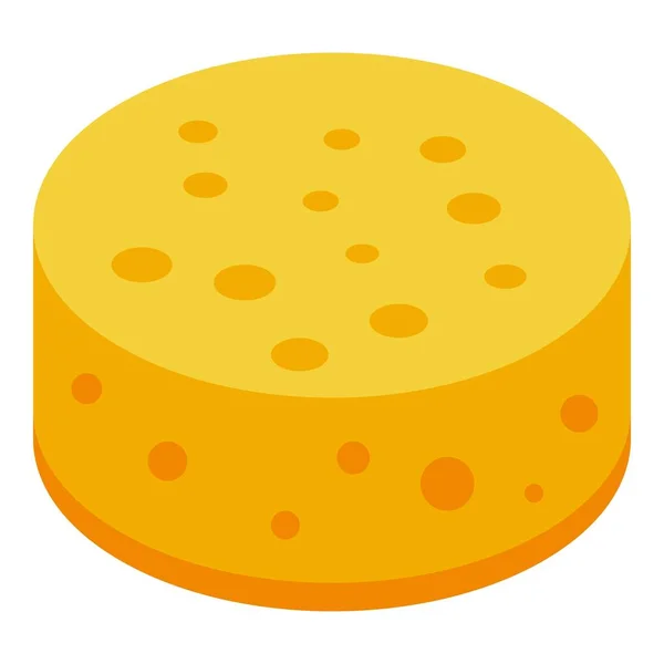 Wheel cheese icon, isometric style — Stock Vector