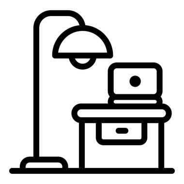 Sessiz alan çalışma alanı simgesi, özet biçimi