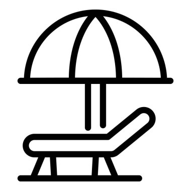 Sessiz alanlar, sahil güvertesi simgesi, taslak biçimi