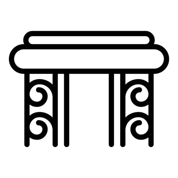 Иконка древней колонны, стиль наброска — стоковый вектор