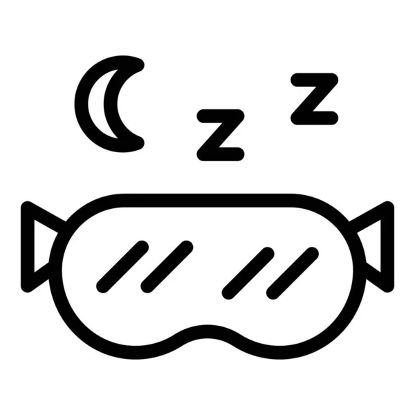 Quiet spaces sleeping mask icon, outline style — Stock Vector