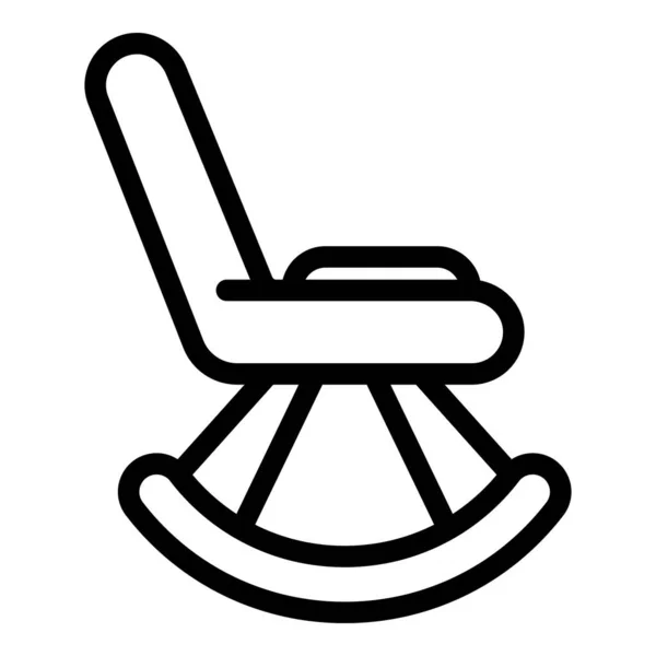 Sallanan sandalye simgesi, taslak biçimi — Stok Vektör