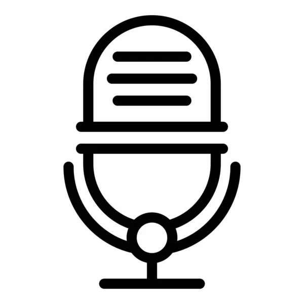 Podcast ícone blogging, estilo esboço — Vetor de Stock