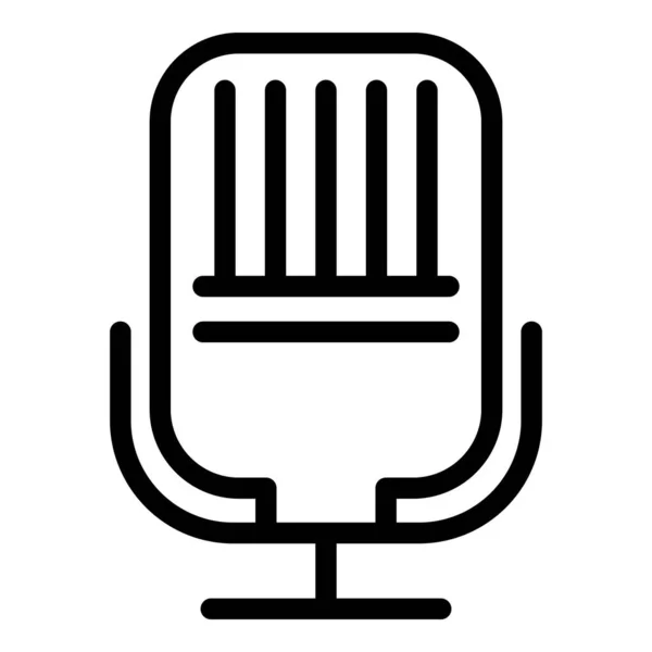 Podcast kommunikációs ikon, körvonalazott stílus — Stock Vector