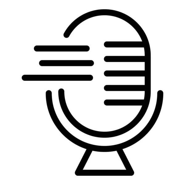 Podcast oktatási ikon, körvonalazott stílus — Stock Vector