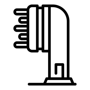 Elektrikli diş fırçası baş simgesi, dış hat biçimi